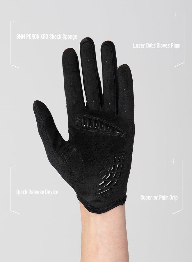 DUEECO Cycling Gloves - Mountain & Road Biking Gloves for Men & Women - Full Finger, Touch Screen, Anti-Slip, Shock-Absorbing - Image 4